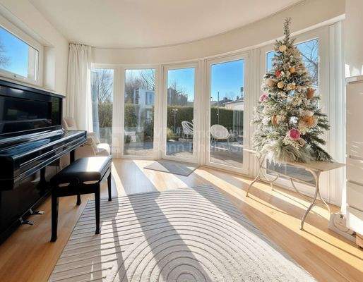 Sitzecke im Wohnzimmer - (KI bearbeitet)