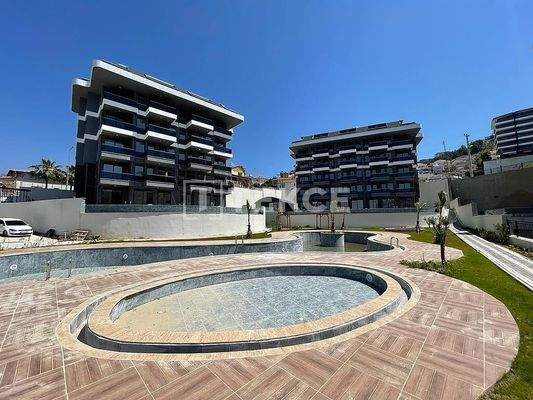 Sea View Real Estate in a Two-Block Site in Alanya Kargıcak