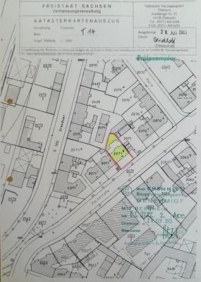 Ehemaliger Lageplan - MFH mit Hintergebäude