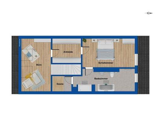 Grundriss Wohnung DG