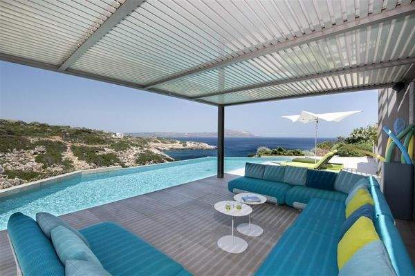 Kreta, Kokkino Chorio: Traumvilla mit makelloser Aussicht mit einer privaten Bucht zu verkaufen