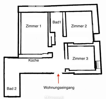 Grundriss/Dieser Grundriss ist nicht maßstabsgetr