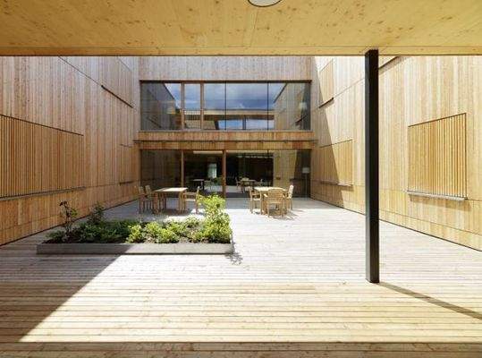 Rendering-Ansicht Innenhof