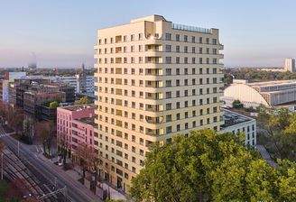 Luftperspektive gelbe Fassade: Bonner Straße 168