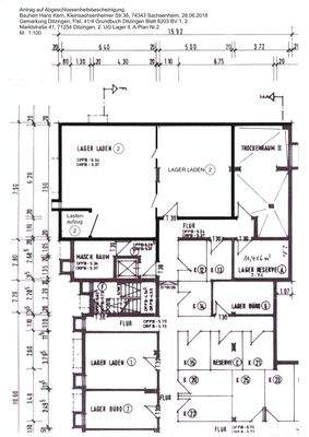Grundriss 2.UG Lager ca. 130m²