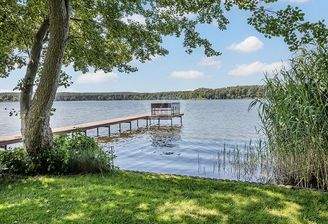 Steganlage mit Badeplattform