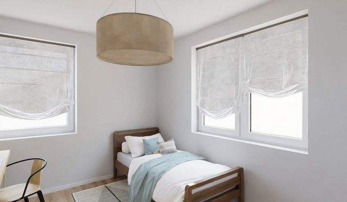 Helles und komfortables Gästezimmer im Erdgeschoss