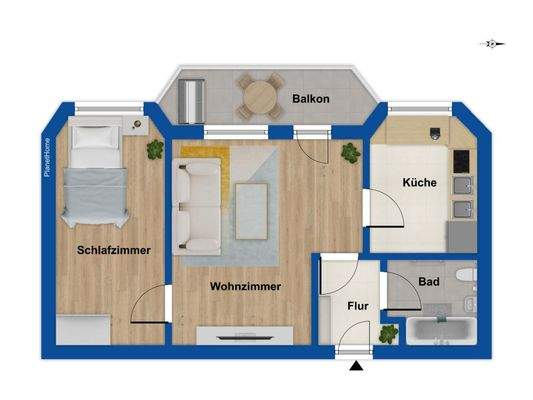 Grundriss Wohnung