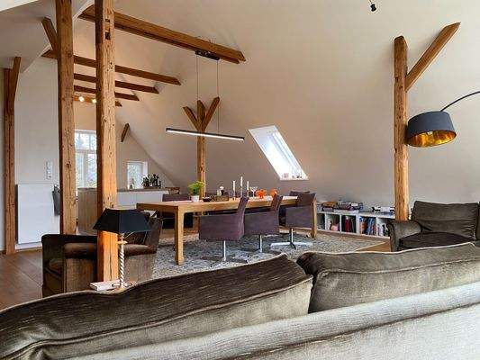 Blick vom Wohnbereich im DG