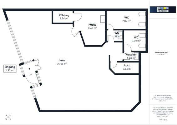 Grundriss Gastrofläche im EG