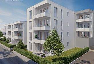 Unverbindliche Illustration: Ansicht Haus 2 + 1 von Südost