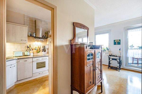 Wohnzimmer mit Küche