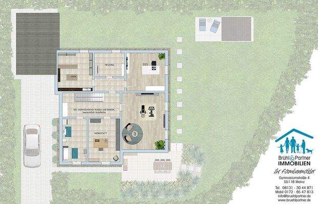 Untergeschoss - wohnräumlicher Ausbau (Nutzfläche)