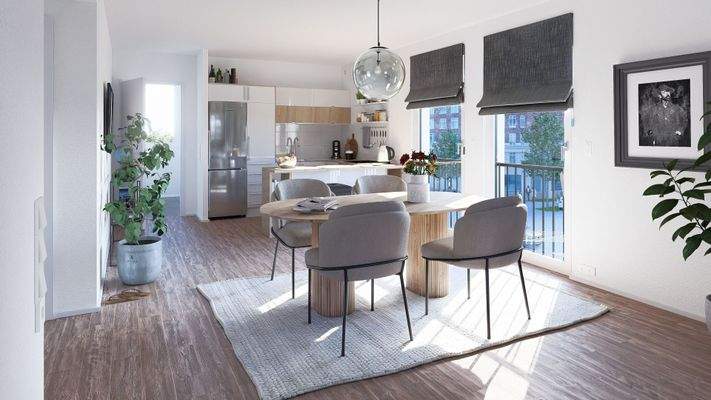 01_91 m_ - Innenraumvisualisierungen - Küche, Essen