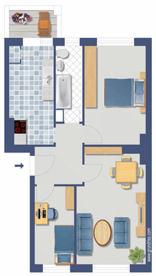Visualisierter Grundriss