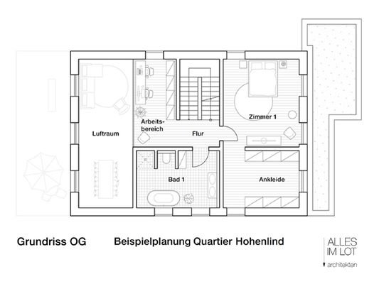 Beispielplanung EFH Grundriss OG