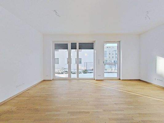 Ansicht II: Wohn- und Esszimmer