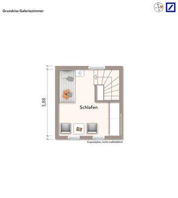 Grundriss Galeriezimmer (Empore)