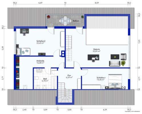 Grundriss Dachgeschoss