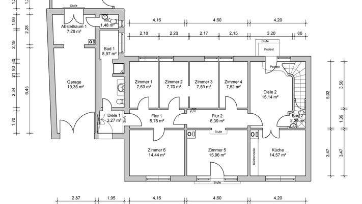 Erdgeschoss: 117 m² Wohnfläche