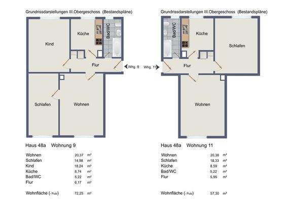 Bestandspläne III. OG.