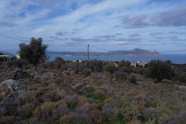 Kreta, Kokkino Chorio: Weitläufiges Gelände mit spektakulärem Meerblick zu verkaufen