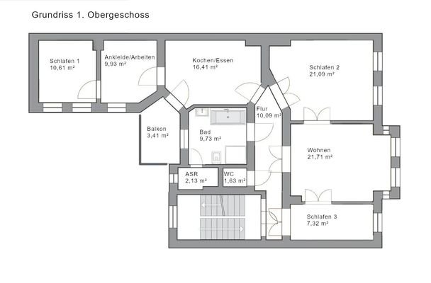 Grundriss 1. Obergeschoss 