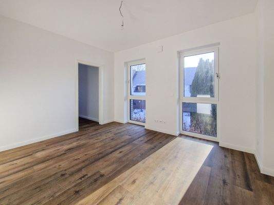 Schlafzimmer mit angrenzender Ankleide