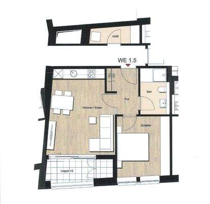 Grundriss Wohnung 1.5