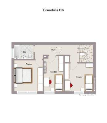 Grundriss OG -Wohnbeispiel-ohne Maßstab