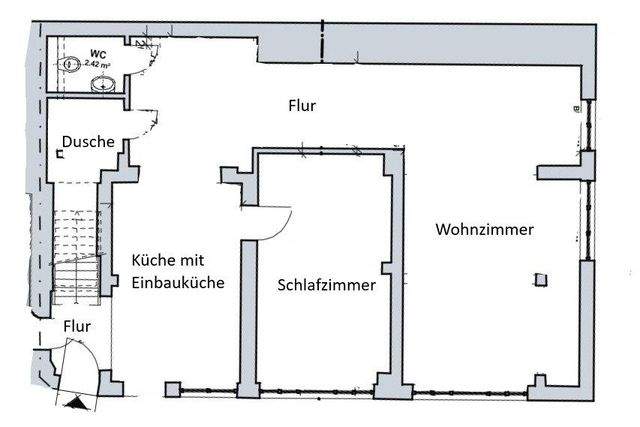 Bad Doberan - schöne 2-Zimmerwohnung mit Einbauküche im Zentrum zu vermieten - Foto 4