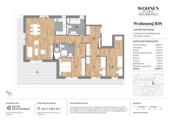 Grundriss Wohnung B18