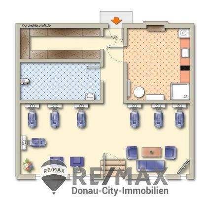 Grundrissplan Möbliert