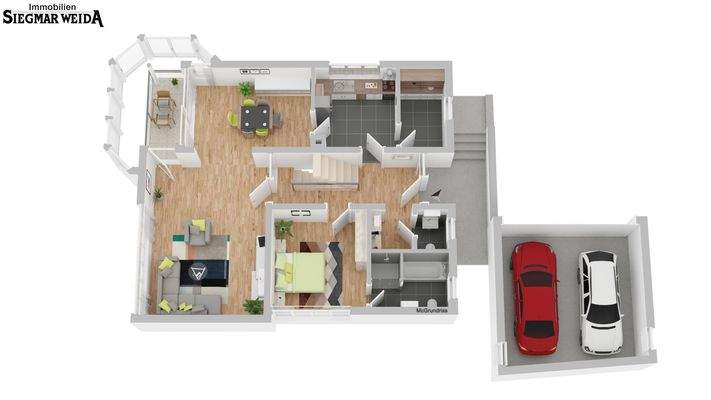 Grundriss Erdgeschoss mit Wintergarten