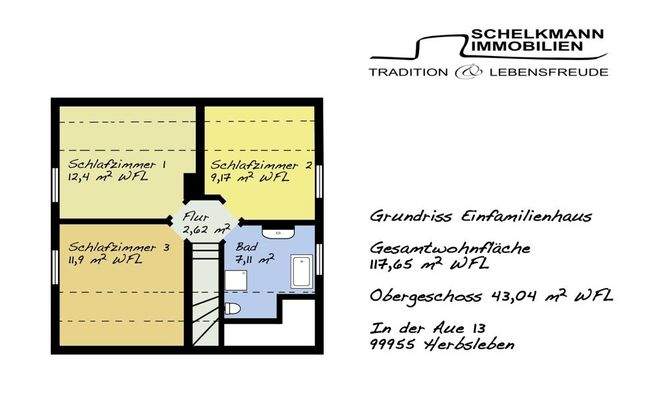 Grundriss EFH Herbsleben OG