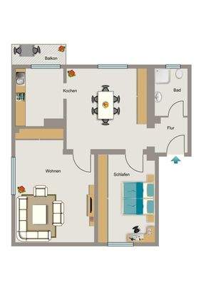 Grundriss beispielhaft