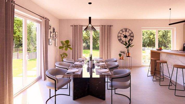 Moderne Esszimmer-Oase