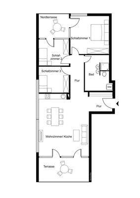 Grundriss ohne Maßstab