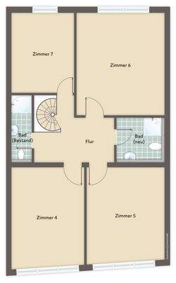 Grundriss Hintergebäude - OG