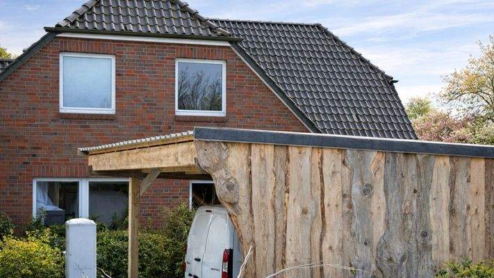 Massivholz Doppelcarport