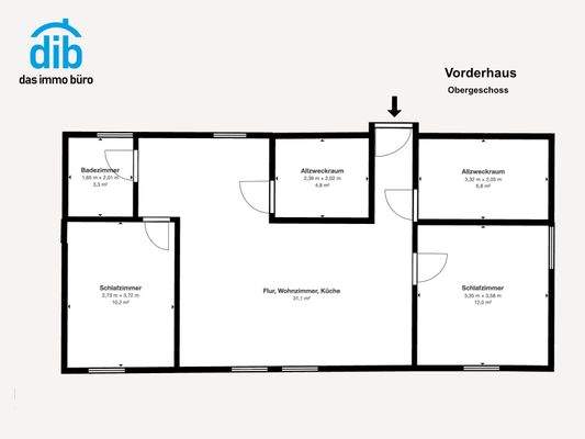Grundriss Vorderhaus OG