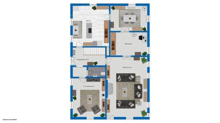 Wohnhaus EG - unverbindliche Illustration