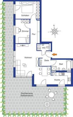 Grundriss 4. Obergeschoss