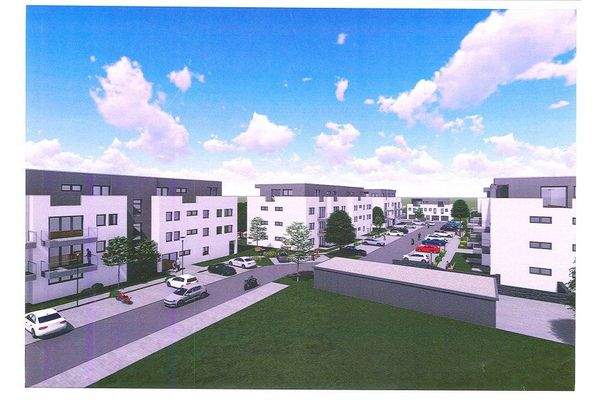 Visualisierte Gesamtansicht Wohnpark 60plus-o.Gew.