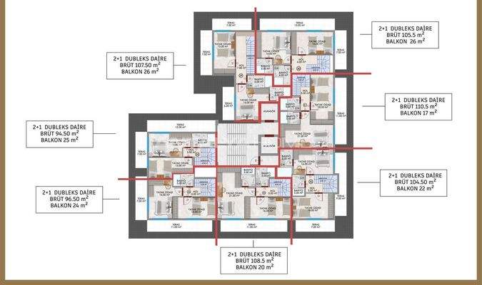 Duplex Flats in a Complex with Pool and Gym in Alanya Center