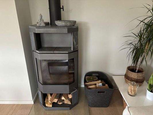 Kaminofen mit Glasplatte