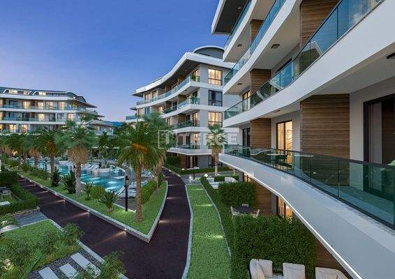 Stylish Apartments in a Hotel Concept Project in Alanya Oba