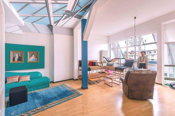 Wohnen mit Blick auf die Dachterrasse WE30