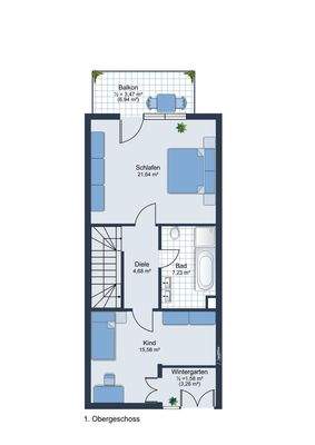 Grundriss 1. Obergeschoss