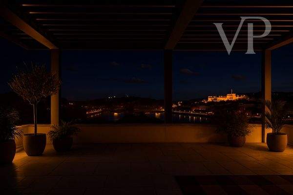 A teraszról látható este